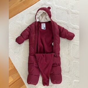 GAP Red Baby Snowsuit with Hood